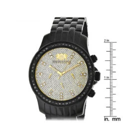 Luxurman Watches Men's Black Diamond Watch 2.25ct 9 Luxurman Watches Men's Black Diamond Watch 2.25ct -Luxurman luxurman watches mens black diamond watch 225ct ruler