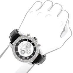 Luxurman Men's Diamond Watch 0.25ct Freeze 7 Luxurman Men's Diamond Watch 0.25ct Freeze -Luxurman luxurman watches mens diamond watch 025ct freeze p 9717bod