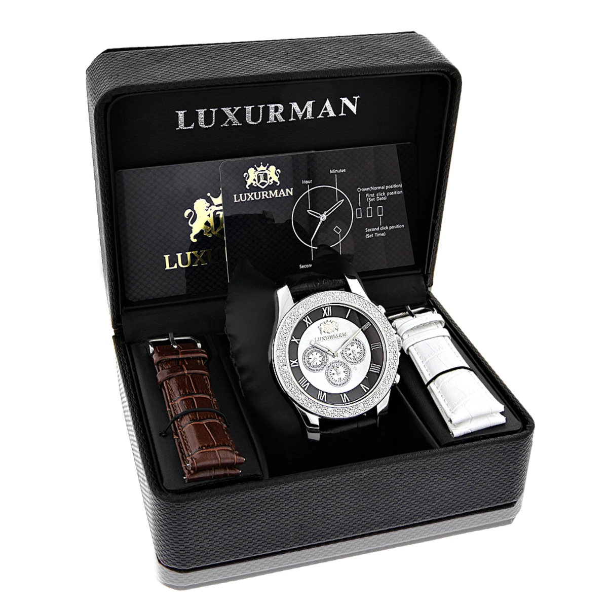 Luxurman Men's Diamond Watch 0.25ct Freeze 4 Luxurman Men's Diamond Watch 0.25ct Freeze - Image 4