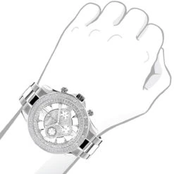 Luxurman Men's Diamond Watch 0.2ct White MOP -Luxurman luxurman watches mens diamond watch 02ct white mop 3