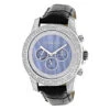 Luxurman Men's Diamond Watch 0.50ct Blue Freeze