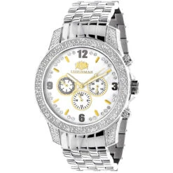 Luxurman Men's Diamond Watch 0.50ct