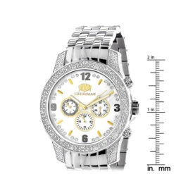 Luxurman Men's Diamond Watch 0.50ct -Luxurman luxurman watches mens diamond watch 050ct p 8495 ruler