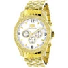 Luxurman Men's Yellow Gold Tone Diamond Watch 0.50ct