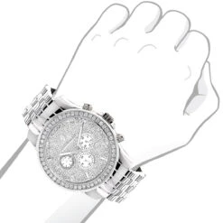 Luxurman Men's Diamond Watch 3ct -Luxurman luxurman watches mens diamond watch 3ct p 35271bod