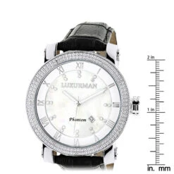Luxurman Men's VS Diamond Watch .18ct White MOP -Luxurman luxurman watches mens vs diamond watch 18ct white mop p 9699 ruler