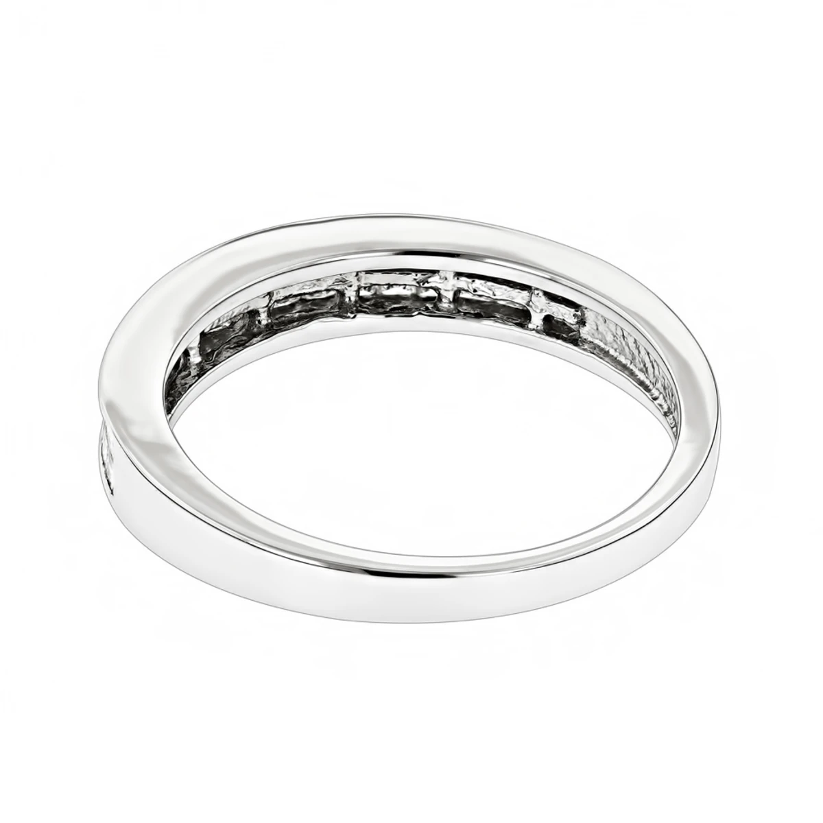 Luxurman 1 Carat Princess Cut Diamond Wedding Band 14K White Gold 4 Luxurman 1 Carat Princess Cut Diamond Wedding Band 14K White Gold - Image 4