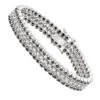 Luxurman White And Black Diamond Tennis Bracelet For Men 10K White Gold 8.5ct
