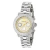 Luxurman Women's Diamond Watch 0.3ct Two Tone Gold Plated