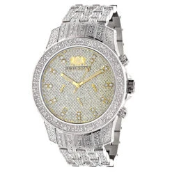 Luxurman Wrist Men's Diamond Watch 1.25ct