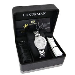 Matching His And Hers Luxurman Oversized Diamond Watch Set 0.55ct -Luxurman matching his and hers watches luxurman oversized diamond watch set 055ct 4 1