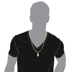 Men's 14K Yellow Gold Diamond Praying Hands Pendant With Cross 0.9ct By Luxurman -Luxurman mens 14k gold diamond praying hands pendant with cross 09ct by luxurman bodye