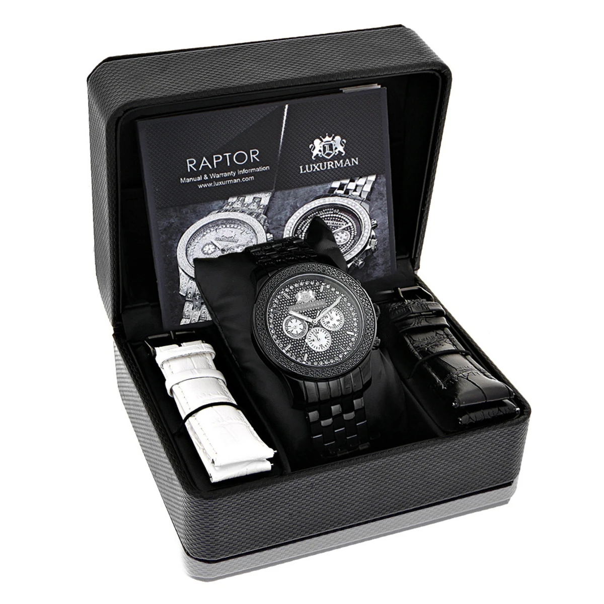 Men's Black Diamond Watch 0.25ct LUXURMAN New Arrival 4 Men's Black Diamond Watch 0.25ct LUXURMAN New Arrival - Image 4