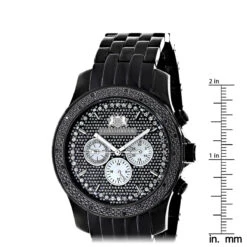 Men's Black Diamond Watch 0.25ct LUXURMAN New Arrival 9 Men's Black Diamond Watch 0.25ct LUXURMAN New Arrival -Luxurman mens black diamond watch 025ct luxurman new arrival ruler