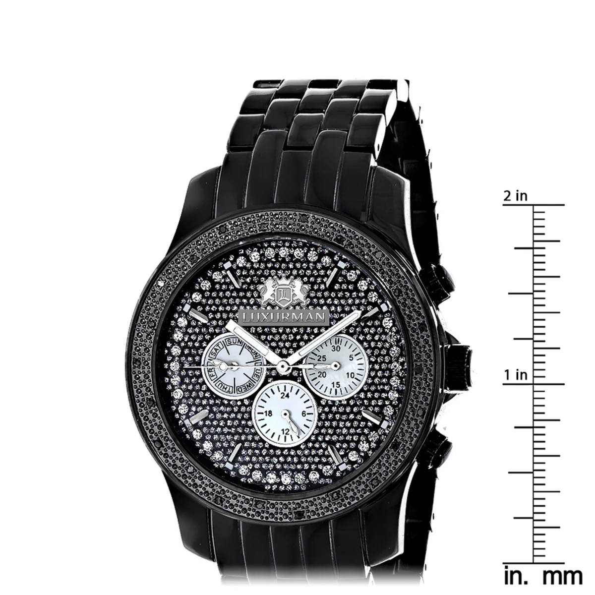 Men's Black Diamond Watch 0.25ct LUXURMAN New Arrival 5 Men's Black Diamond Watch 0.25ct LUXURMAN New Arrival - Image 5