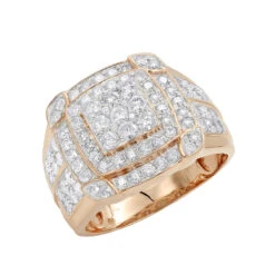 Men's 10K Yellow Gold 2.5 Carat Luxurman Diamond Pinky Ring For Men -Luxurman mens diamond pinky rings 10k gold 25 carat luxurman diamond ring for men ro