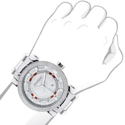 Men's Diamond Watch 0.12ct Luxurman -Luxurman mens diamond watch 012ct luxurman p 35200 1