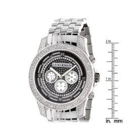 Men's Diamond Watch: Luxurman 0.50ct 9 Men's Diamond Watch: Luxurman 0.50ct -Luxurman mens diamond watch luxurman 050ct p 47727 ruler