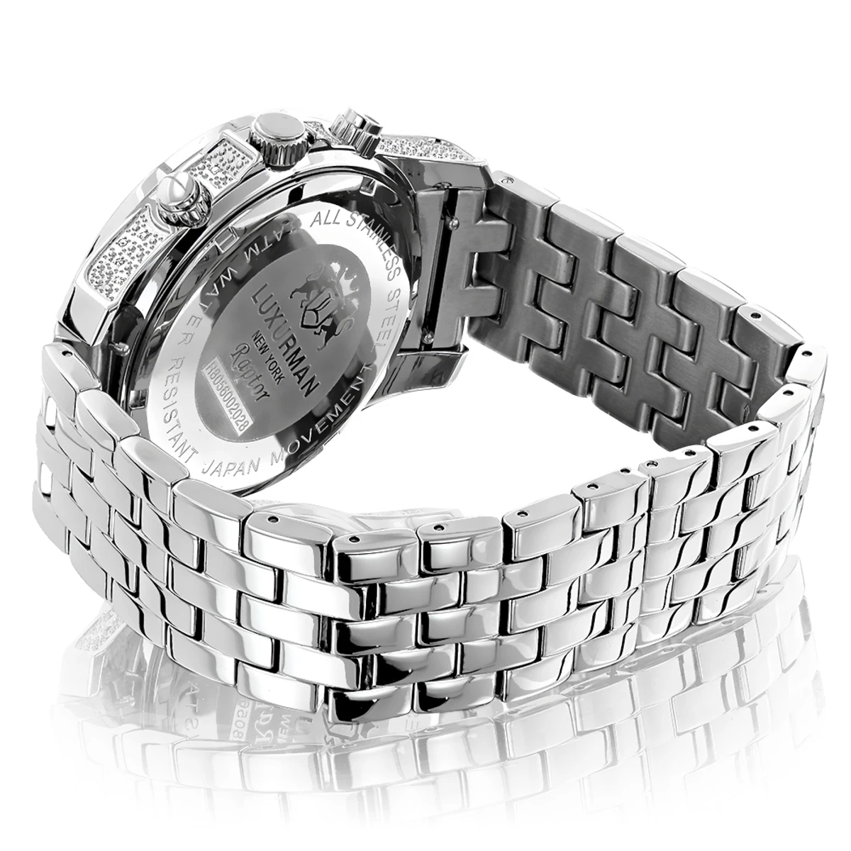 Men's Diamond Watch: Luxurman 0.50ct 2 Men's Diamond Watch: Luxurman 0.50ct - Image 2