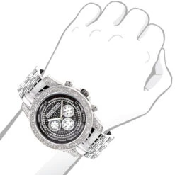 Men's Diamond Watch: Luxurman 0.50ct 7 Men's Diamond Watch: Luxurman 0.50ct -Luxurman mens diamond watch luxurman 050ct p 47727bod