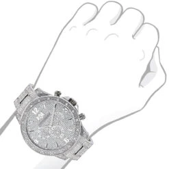 Men's Diamond Fully Iced Out Watch 1.25ct Luxurman Liberty Swiss Mvt -Luxurman mens diamond watches fully iced out diamond watch 125ct luxurman 3