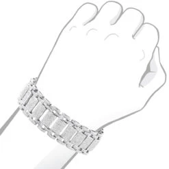 Men's Iced Out Pave Diamond Bubble Bracelet 7ct 10K Yellow Gold -Luxurman mens iced out pave diamond bubble bracelet 975ct p 6170 bodwh