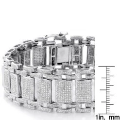 Men's Iced Out Pave Diamond Bubble Bracelet 7ct 10K Yellow Gold -Luxurman mens iced out pave diamond bubble bracelet 975ct p 6170 rulerwh