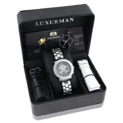 Ladies Diamond Watches By Luxurman 0.3ct Black MOP Montana 7 Ladies Diamond Watches By Luxurman 0.3ct Black MOP Montana -Luxurman mens ladies diamond watches by luxurman 03ct stainless steel band 4