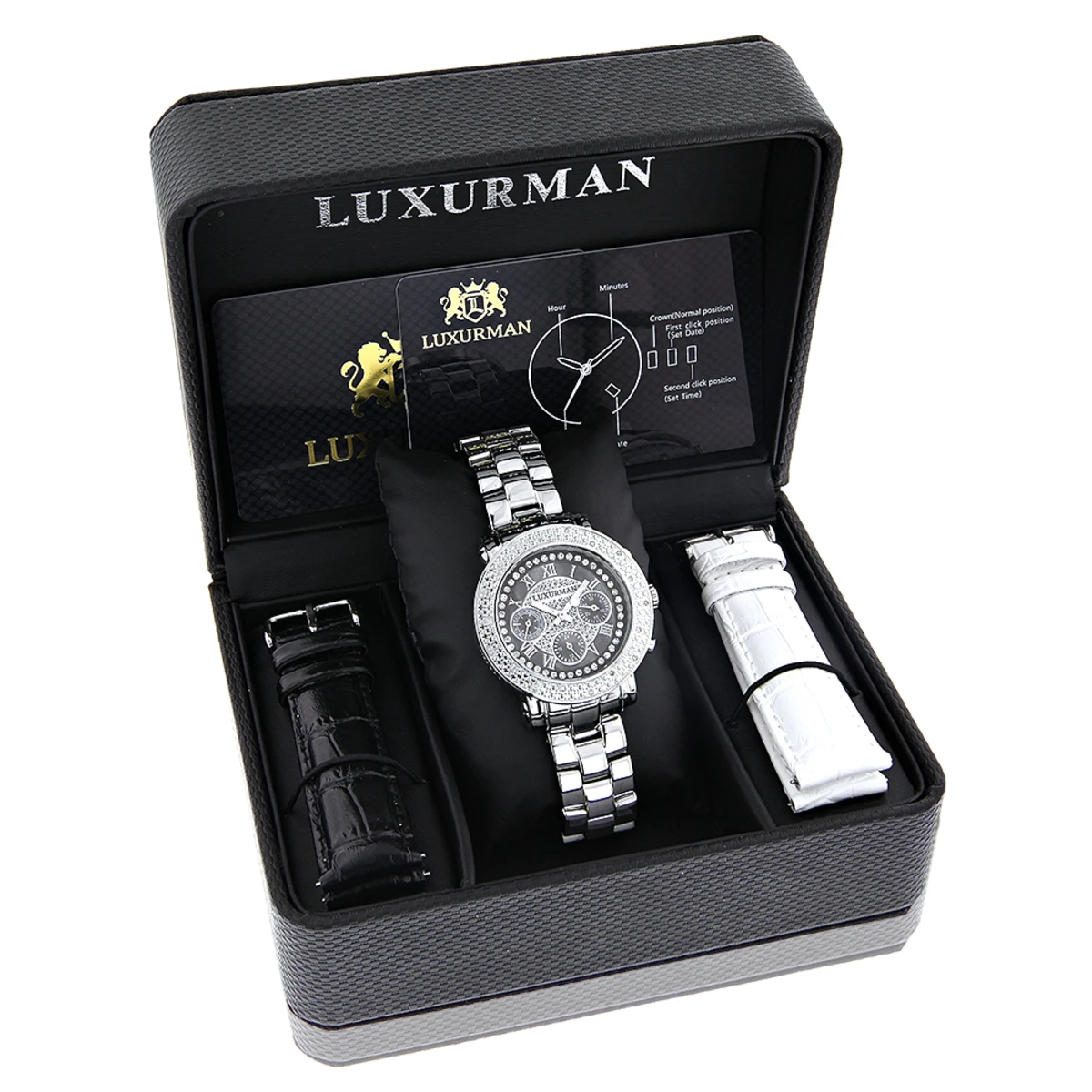 Ladies Diamond Watches By Luxurman 0.3ct Black MOP Montana 3 Ladies Diamond Watches By Luxurman 0.3ct Black MOP Montana - Image 3
