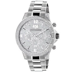 Men's Luxurman Diamond Watch 0.5ct Liberty Swiss Quartz