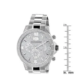 Men's Luxurman Diamond Watch 0.5ct Liberty Swiss Quartz -Luxurman mens luxurman diamond watch 05ct liberty ruler