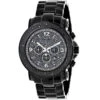 Men's Oversized Black Diamond Watch By LUXURMAN 0.75ct Chronograph