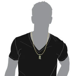 Mini Diamond Jesus Head Pendant 10K Yellow Gold 1/2 Carat Blue Diamonds -Luxurman mini diamond jesus head pendant solid 10k gold 1 2 carat blue diamonds body yellow