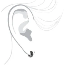 One Carat Black Diamond Hoops 14K Black Plated Gold Huggie Earrings By Luxurman -Luxurman one carat black diamond hoops 14k gold huggie earrings by luxurman bodbl