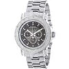 Oversized Men's Diamond Watch 0.25ct Black MOP Luxurman Escalade W Chronograph
