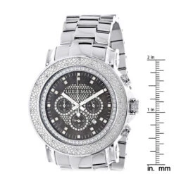 Oversized Men's Diamond Watch 0.25ct Black MOP Luxurman Escalade W Chronograph 9 Oversized Men's Diamond Watch 0.25ct Black MOP Luxurman Escalade W Chronograph -Luxurman oversized mens diamond watch 025ct black mop luxurman escalade w chronograph ruler