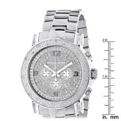 Oversized Men's Diamond Watch 0.25ct Luxurman Escalade 9 Oversized Men's Diamond Watch 0.25ct Luxurman Escalade -Luxurman oversized mens diamond watch 025ct luxurman escalade ruler