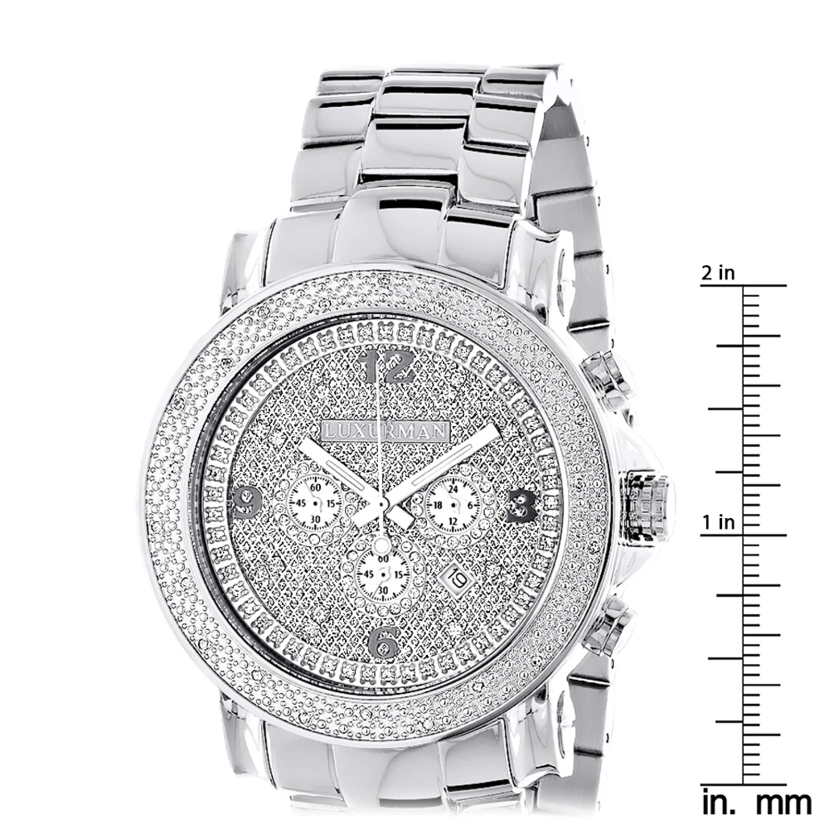 Oversized Men's Diamond Watch 0.25ct Luxurman Escalade 5 Oversized Men's Diamond Watch 0.25ct Luxurman Escalade - Image 5