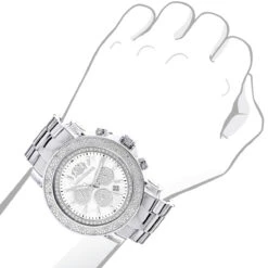 Oversized Men's Diamond Watch 0.25ct White Mop Luxurman Escalade Chronograph 7 Oversized Men's Diamond Watch 0.25ct White Mop Luxurman Escalade Chronograph -Luxurman oversized mens diamond watch 025ct white mop luxurman escalade chronograph 1 bod