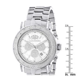 Oversized Men's Diamond Watch 0.25ct White Mop Luxurman Escalade Chronograph 9 Oversized Men's Diamond Watch 0.25ct White Mop Luxurman Escalade Chronograph -Luxurman oversized mens diamond watch 025ct white mop luxurman escalade chronograph 1 ruler