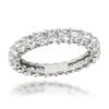 Platinum Cushion Cut Diamond Eternity Ring Diamond Anniversary Ring 2.5ct