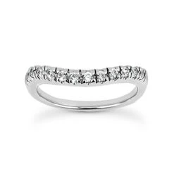 Thin Platinum Diamond Engagement Band 0.33ct