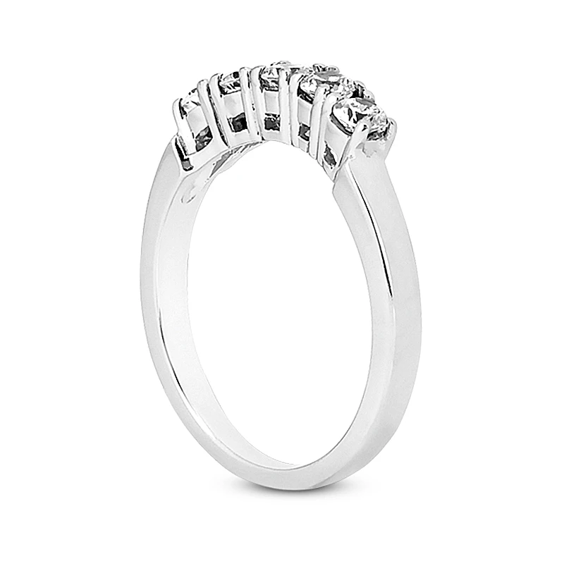 Thin Platinum Diamond Engagement Band 0.60ct 2 Thin Platinum Diamond Engagement Band 0.60ct - Image 2