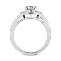 Platinum Diamond Engagement Ring 1.32ct 6.3mm -Luxurman platinum diamond engagement ring 132ct p 33980 additional white