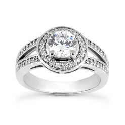 Platinum Diamond Engagement Ring 1.32ct 6.3mm