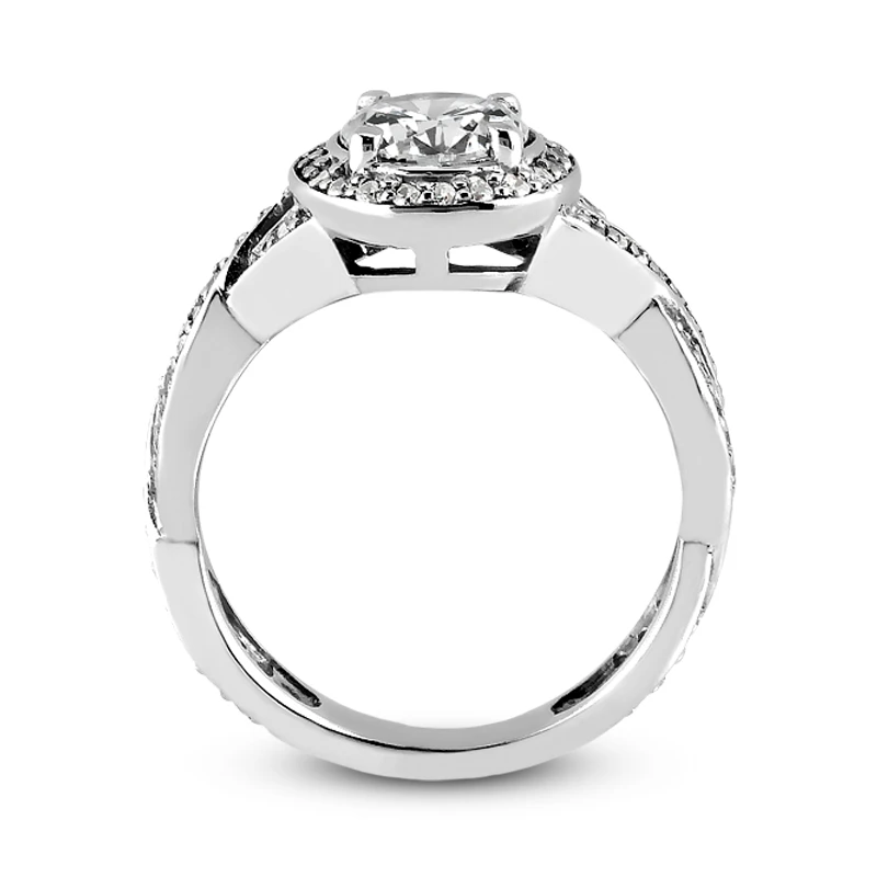 Platinum Diamond Engagement Ring 1.37ct 4.7mm 3 Platinum Diamond Engagement Ring 1.37ct 4.7mm - Image 3