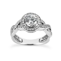 Platinum Diamond Engagement Ring 1.37ct 4.7mm