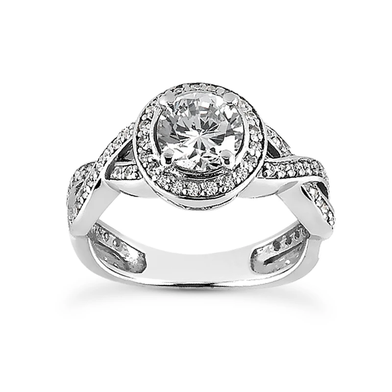 Platinum Diamond Engagement Ring 1.37ct 4.7mm 1 Platinum Diamond Engagement Ring 1.37ct 4.7mm
