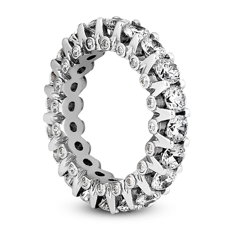 Platinum Diamond Eternity Band 3.20ct 4.3mm 2 Platinum Diamond Eternity Band 3.20ct 4.3mm - Image 2