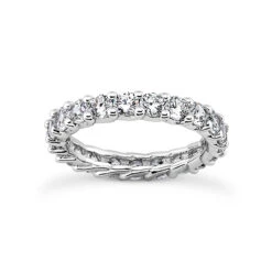 Thin Platinum Diamond Eternity Band 3ct